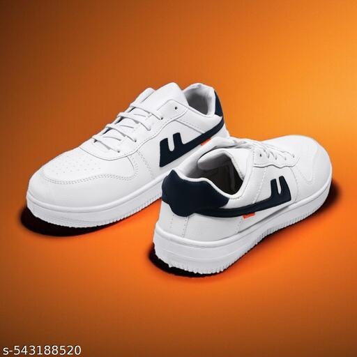 Classic White Low-Top Sneakers| Lightweight Casual Shoes