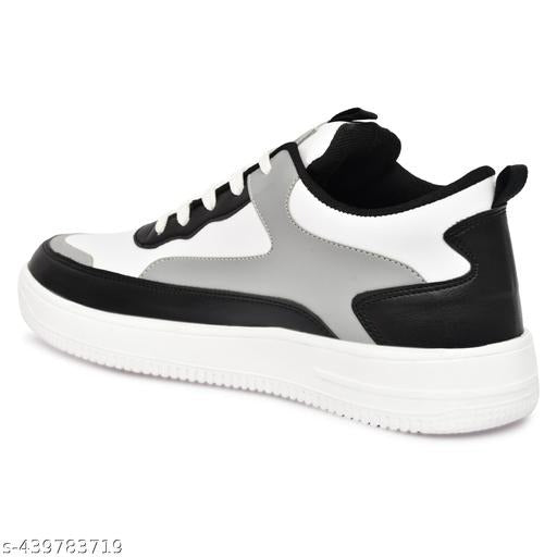 Casual Colorblock Sneakers | Black & White Street Style Shoes