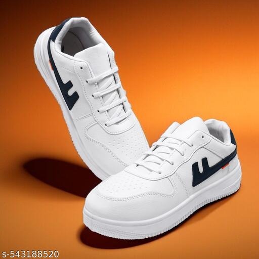 Classic White Low-Top Sneakers| Lightweight Casual Shoes